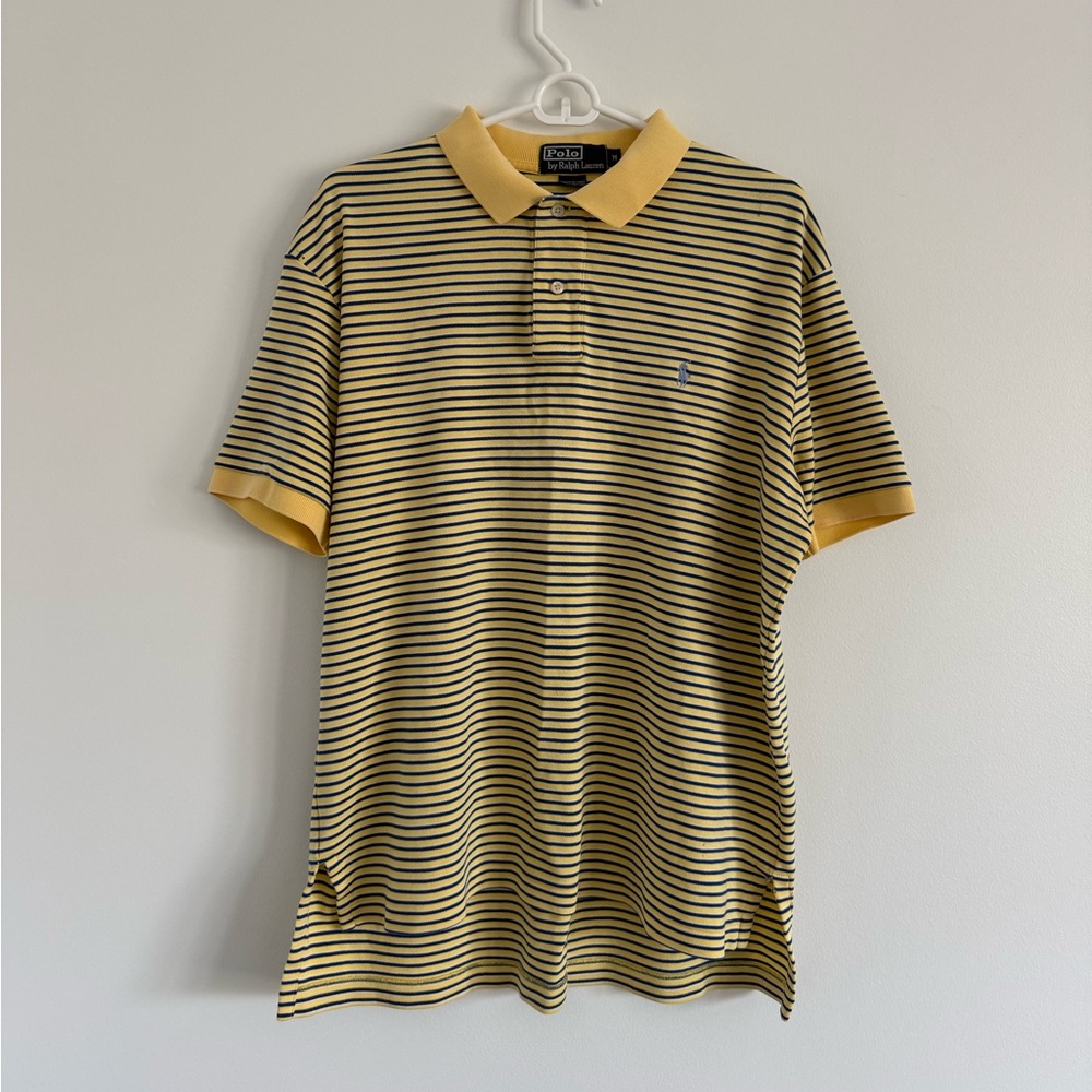Polo by Ralph Lauren Yellow and Black Striped Polo Shirt